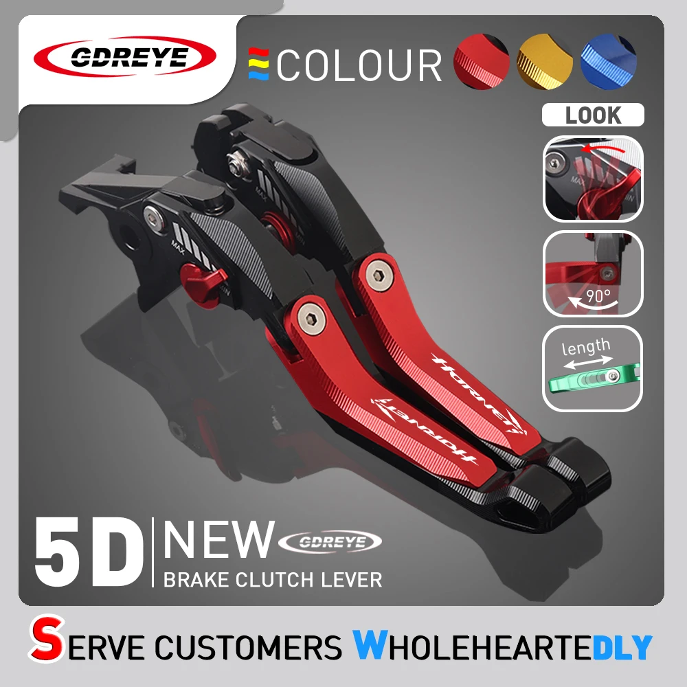 

For HONDA CB750 HORNET 2023 Motorcycle CNC 5D Aluminum Brake Clutch Levers Adjustable Folding Logo CB750 HORNET