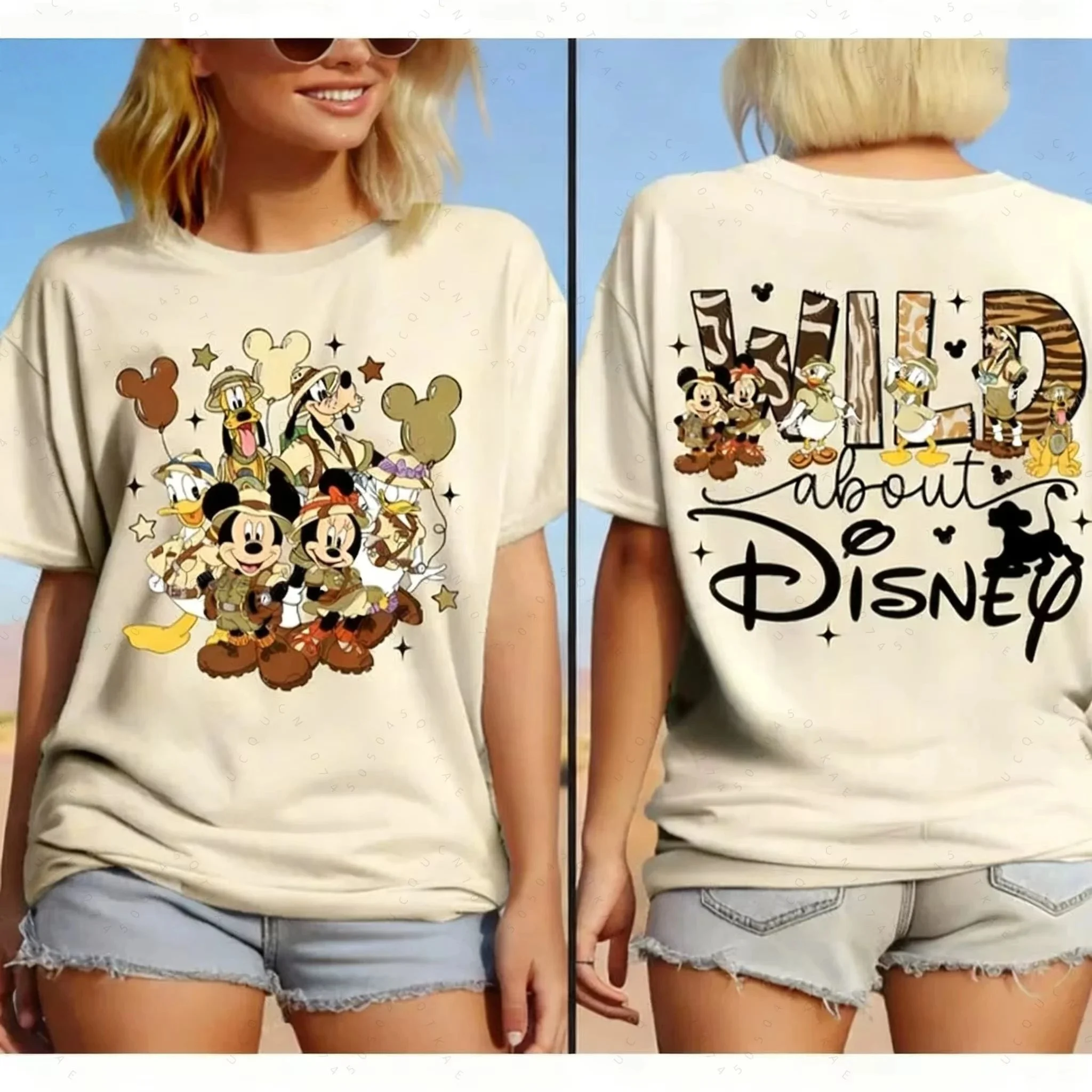 2026 Summer Safari Kingdom Cotton T-Shirt Summer Breathable Family T-Shirt Clothing Harajuku Parents and Children Clothing moto