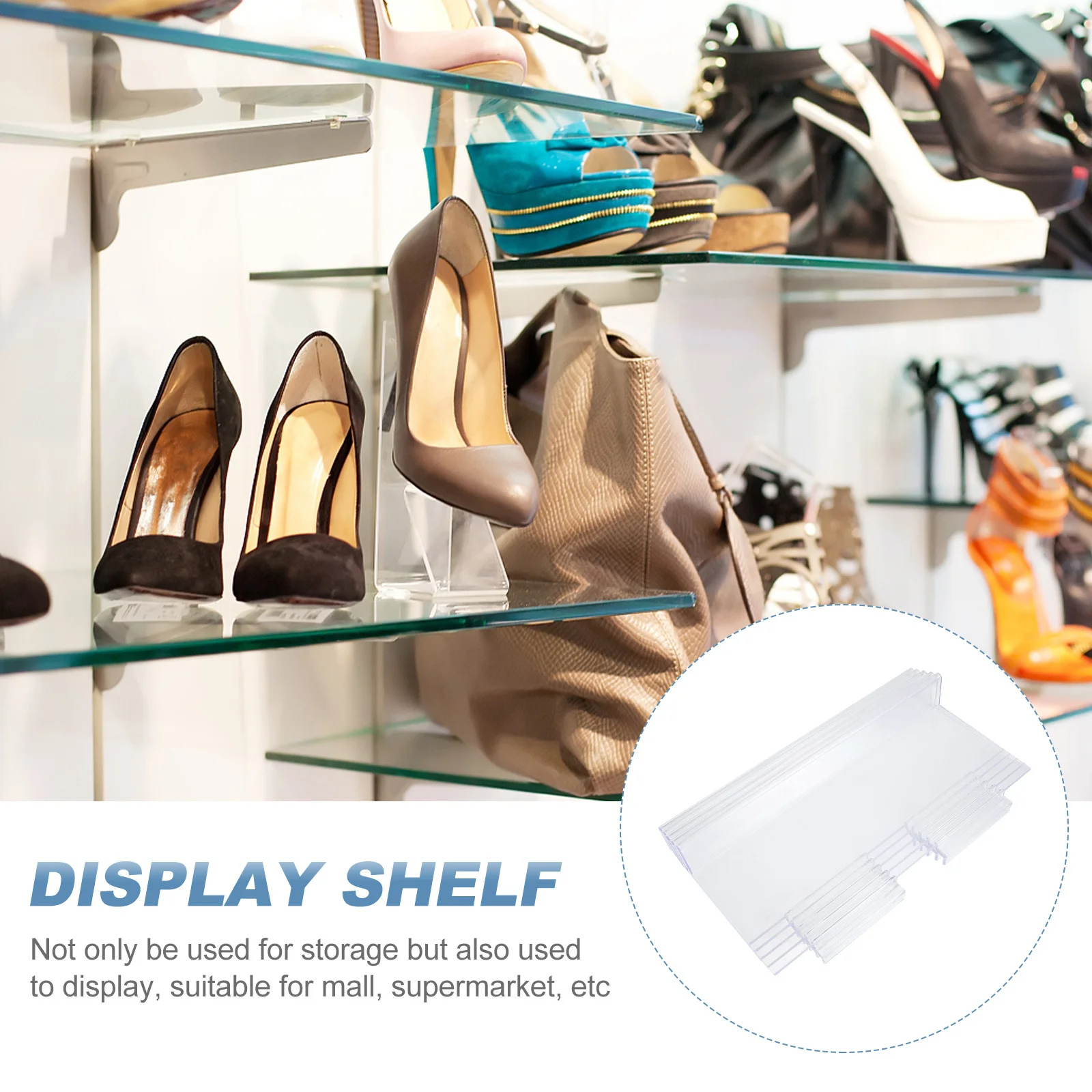 

5Pcs Shoe Display Rack Transparent Plastic Sneaker Holder Retail Store Shelf Sandal Stand Shoe Display Shelf Sneaker Holder