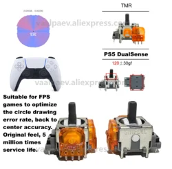100PCS NEW GINFULL TMR For PS5 DualSense Analog Joystick Linear Sensor Anti-drift Low power consumption Low noise High accuracy