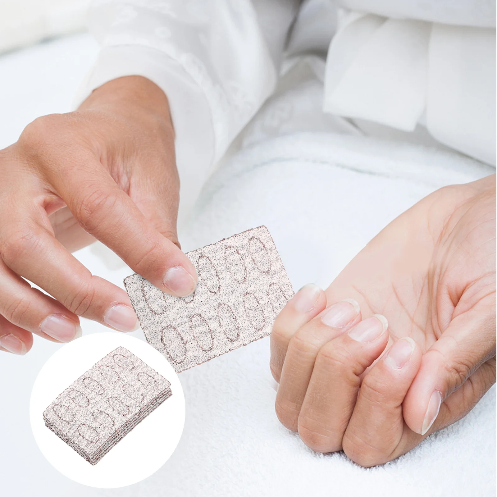 25Pcs Sanding Pads Nail Care Prep Cuticle Remover Pre-Polishing Sandpaper Sheets Manicure Treatment Sand Nails
