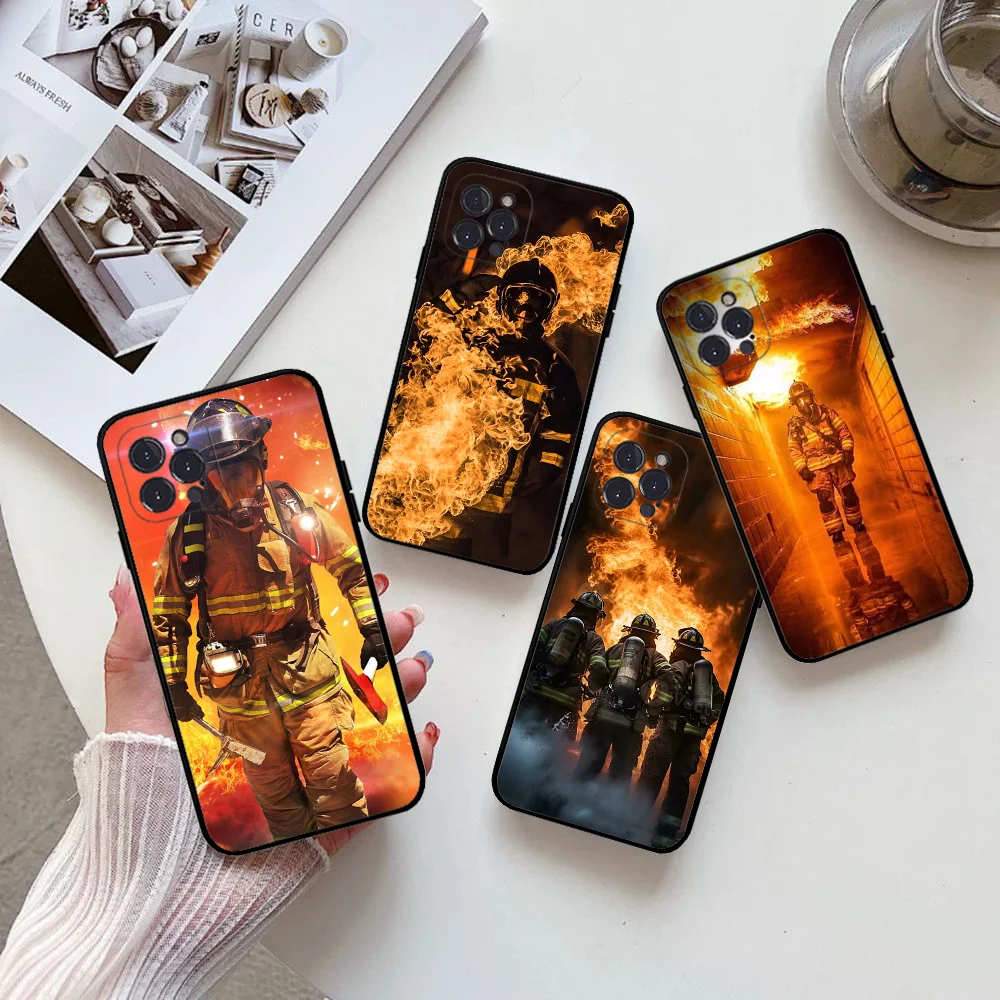 Firefighter Heroes Fireman Phone Case For IPhone 16 15 8 7 6 6S Plus X SE XR XS 14 11 12 13 Mini Pro Max Mobile Case