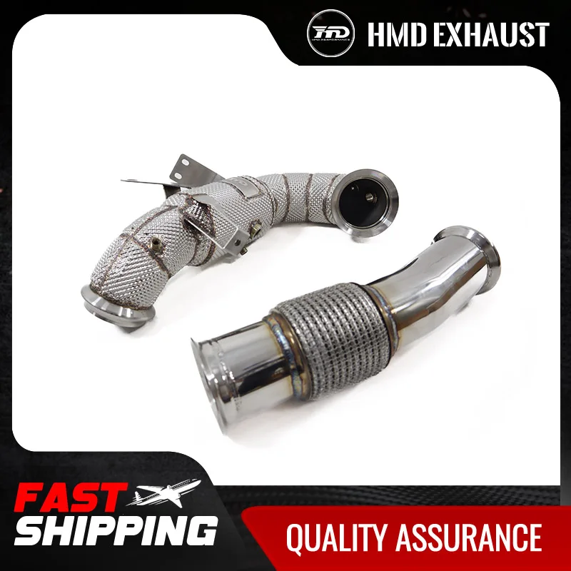 

HMD Exhaust System High Flow Performance Downpipe for Mercedes Benz AMG A45S W177 2.0T 2019+ With Heat Shield Racing Pipe