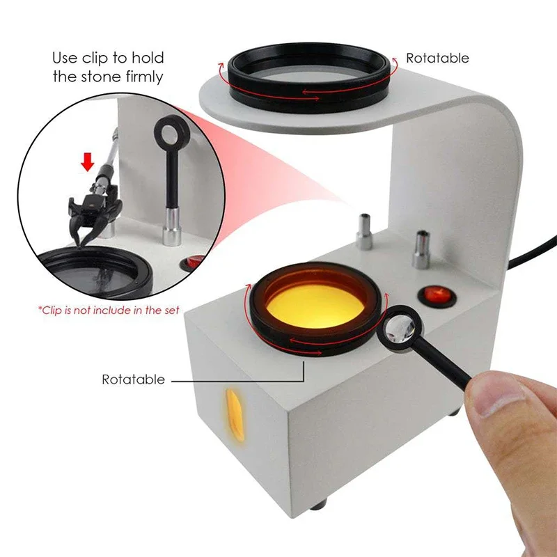 

Desktop Polariscope Built-in LED Gemstone Gem Jewel Jeweller Tester Tool Identify Jewelry Magnifying Glass Tools