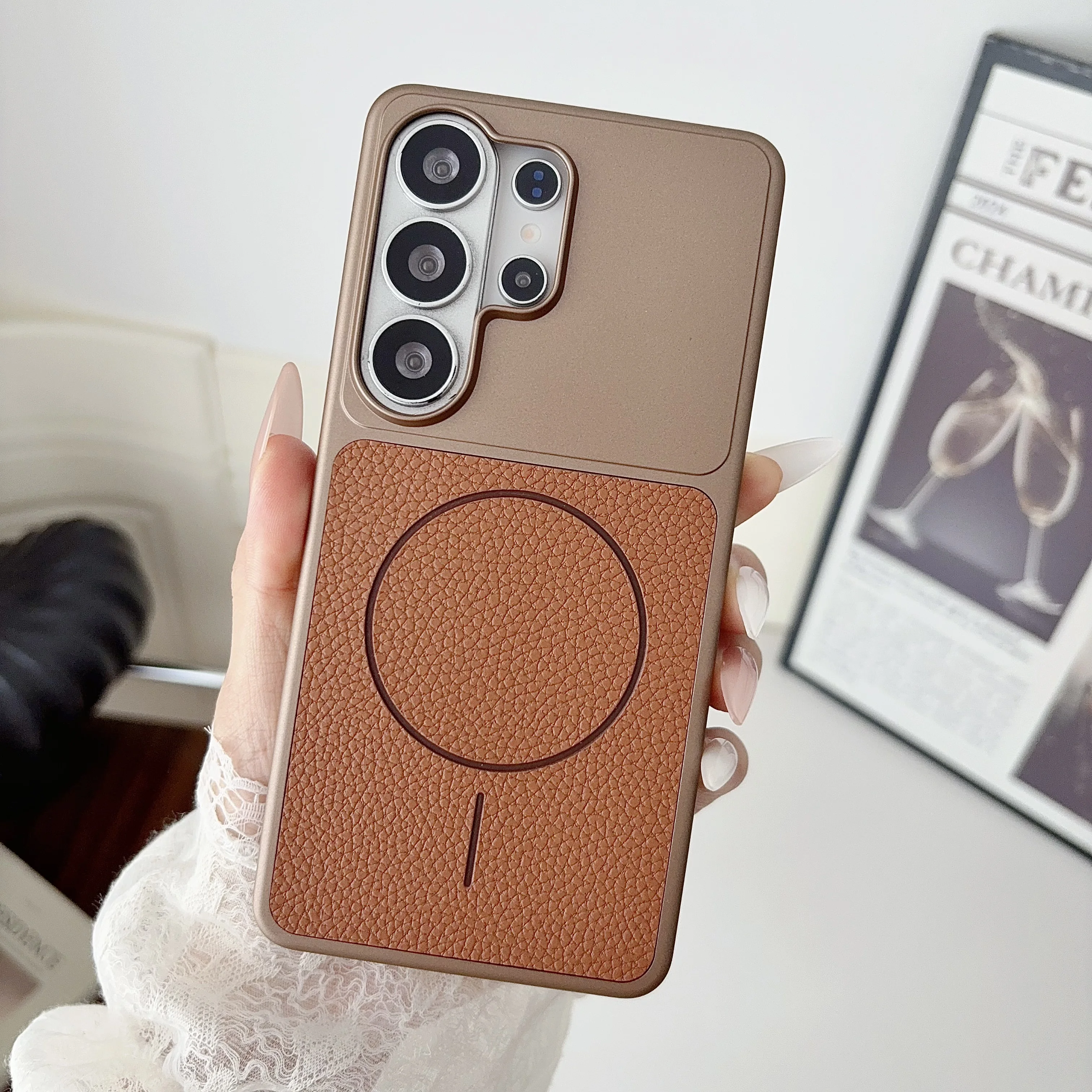 Luxury Matte Lichee Pattern Le - Leatherwork Drawing ulasan dan harga