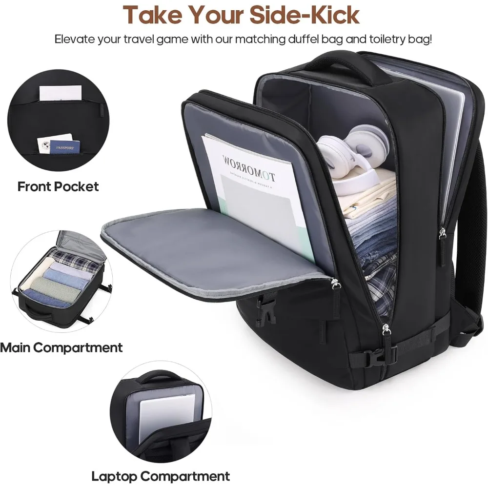 Juego de equipaje giratorio de carcasa dura de policarbonato con bolso de mano y mochila, maleta de viaje aprobada por aerolínea para durabilidad y conversación