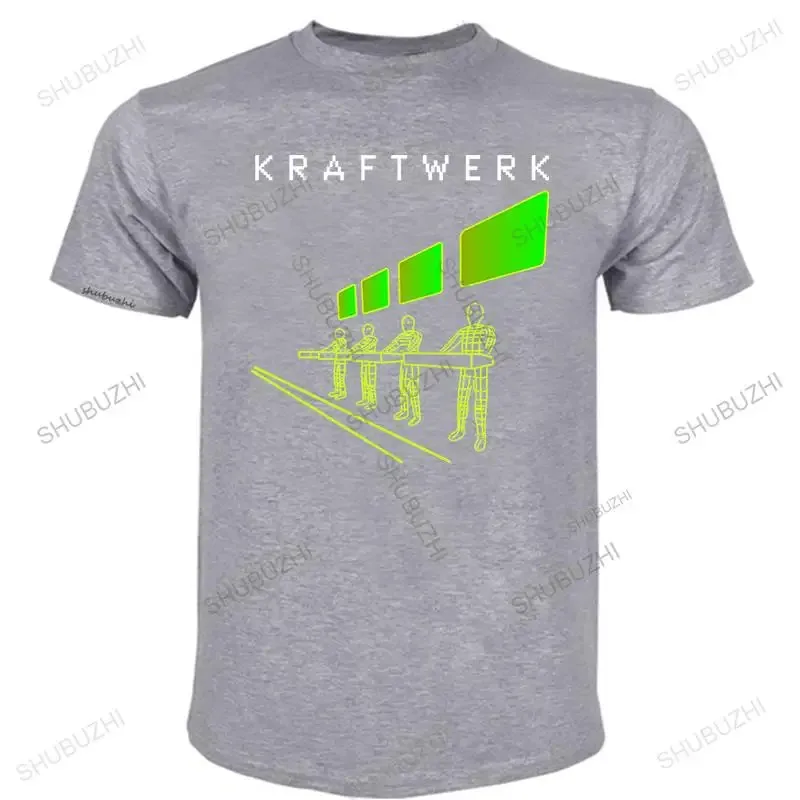 New Arrived Casual Tshirt Kraftwerk 3D Black T Shirt Electronic Krautrock Neu! Front 242 Ultravox Vintage Graphic Tee Shirt