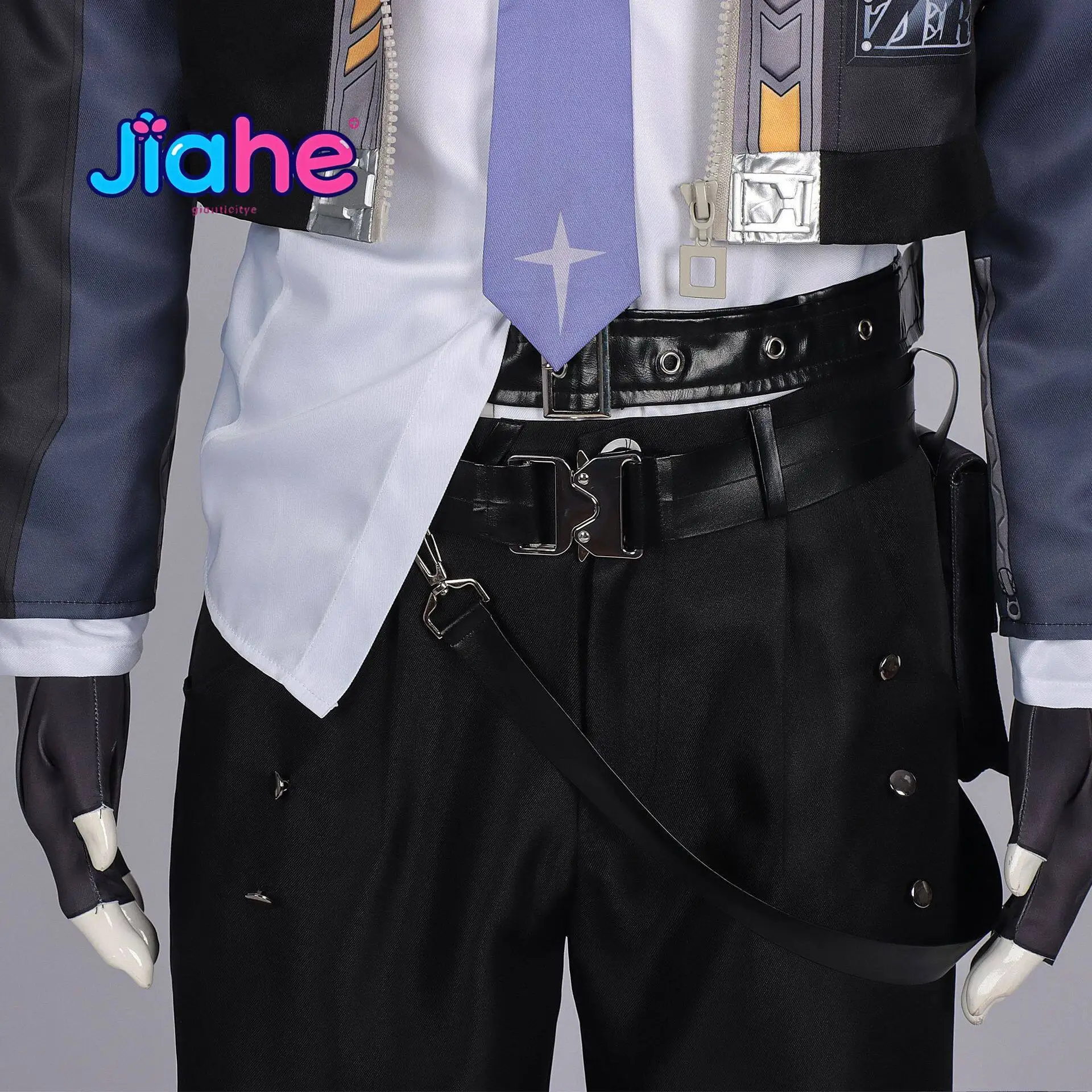 

Game Neverness to Everness NTE Zero Man Cosplay Costume Halloween Carnival New Men Handsome Suit Coat Gloves Shirt Belt Tie Set