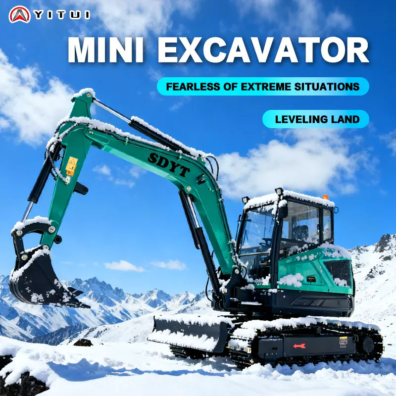 Multi-Functional Mini Excavator 6.5 Tons Customized Long Service Life Deep Digging Depth3 Meters In Winter