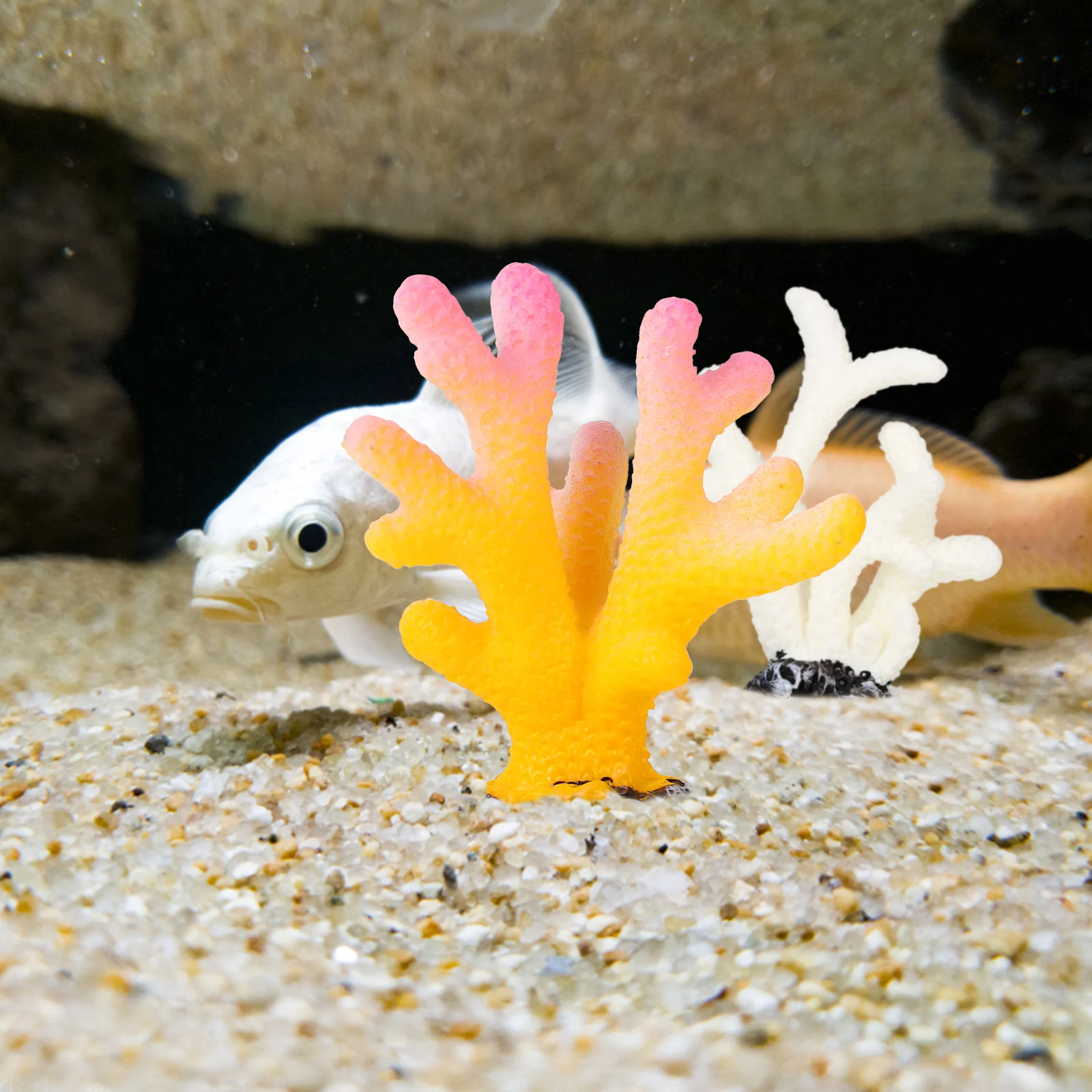 

6pcs Coral Reef Decor Artificial Fake Coral Fish Tank Decorations Resin Aquarium Plants Small Non Toxic Safe Scenery
