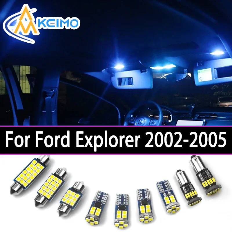 

Kcimo LED For Ford Explorer 2002-2005 Premium Bright LED Interior Dome Map Trunk Light Kit Car Led Lamps Canbus Car LED
