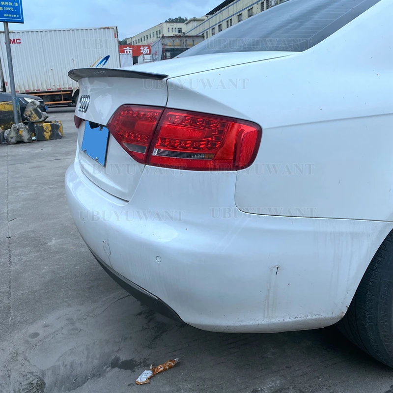 Voor Audi A4 B8 B8.5 Spoiler 2009-2016 Abs Plastic Ongeverfde Kleur Achterspoiler Kofferbak Lip Boot Cover Auto Styling