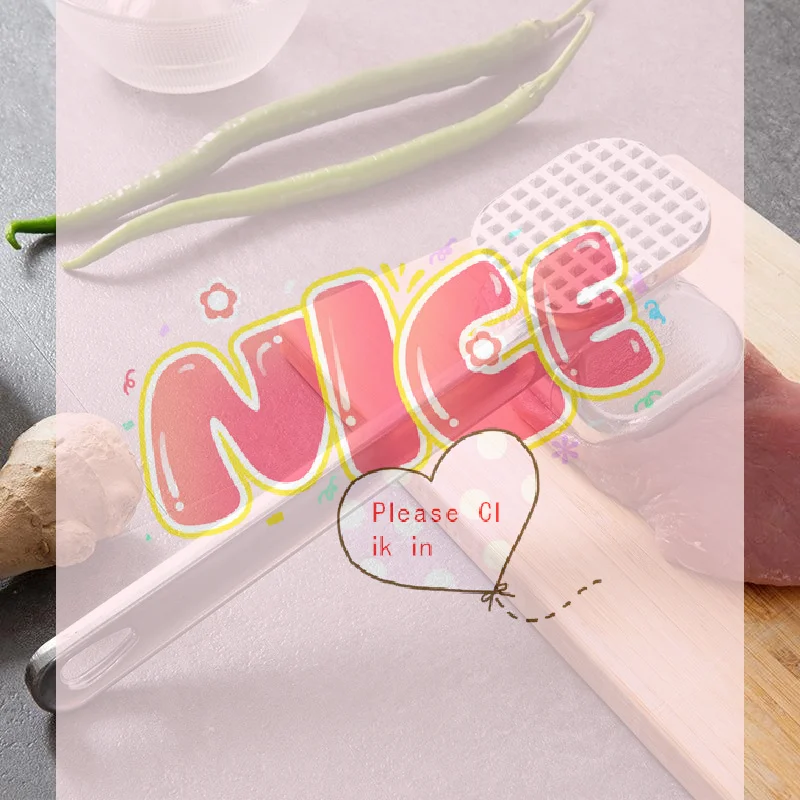 Duty Meat Mallet Stainless Steel Double-Sided Meat Tenderizer Tool For Steak Chicken Pork Fish And Veal Kitchen Cooking Hammer