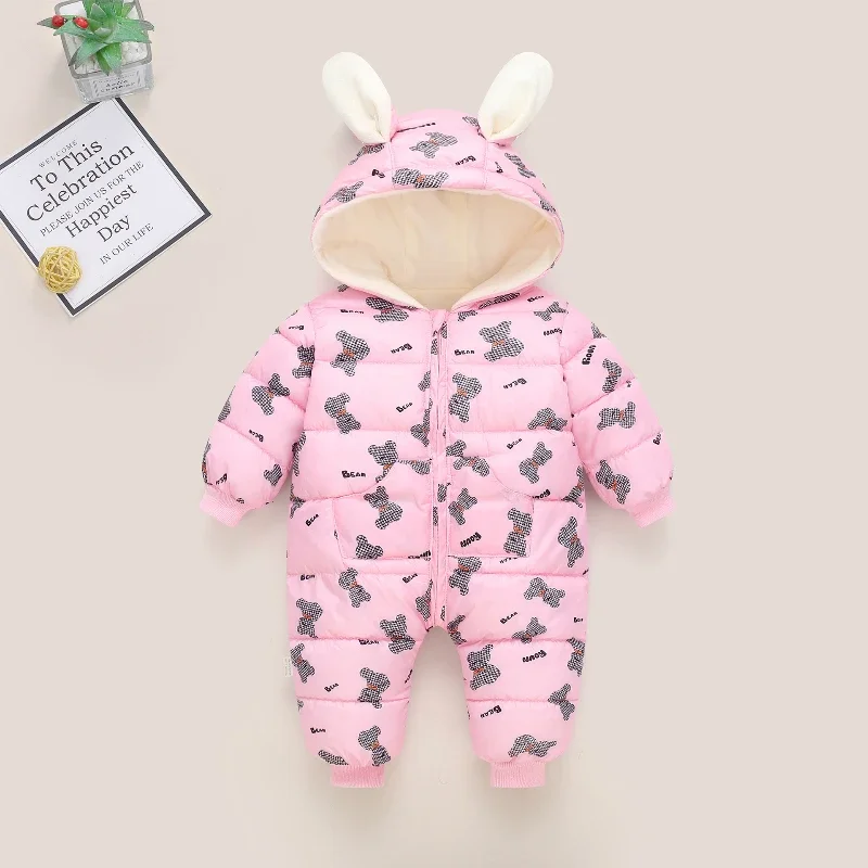 Babys Down Cotton Jumpsuit Baby Winter Clothing Thick Fleece for Warmth Climbing Baby Boy Clothes Newborn Baby Clothes Conjuntos