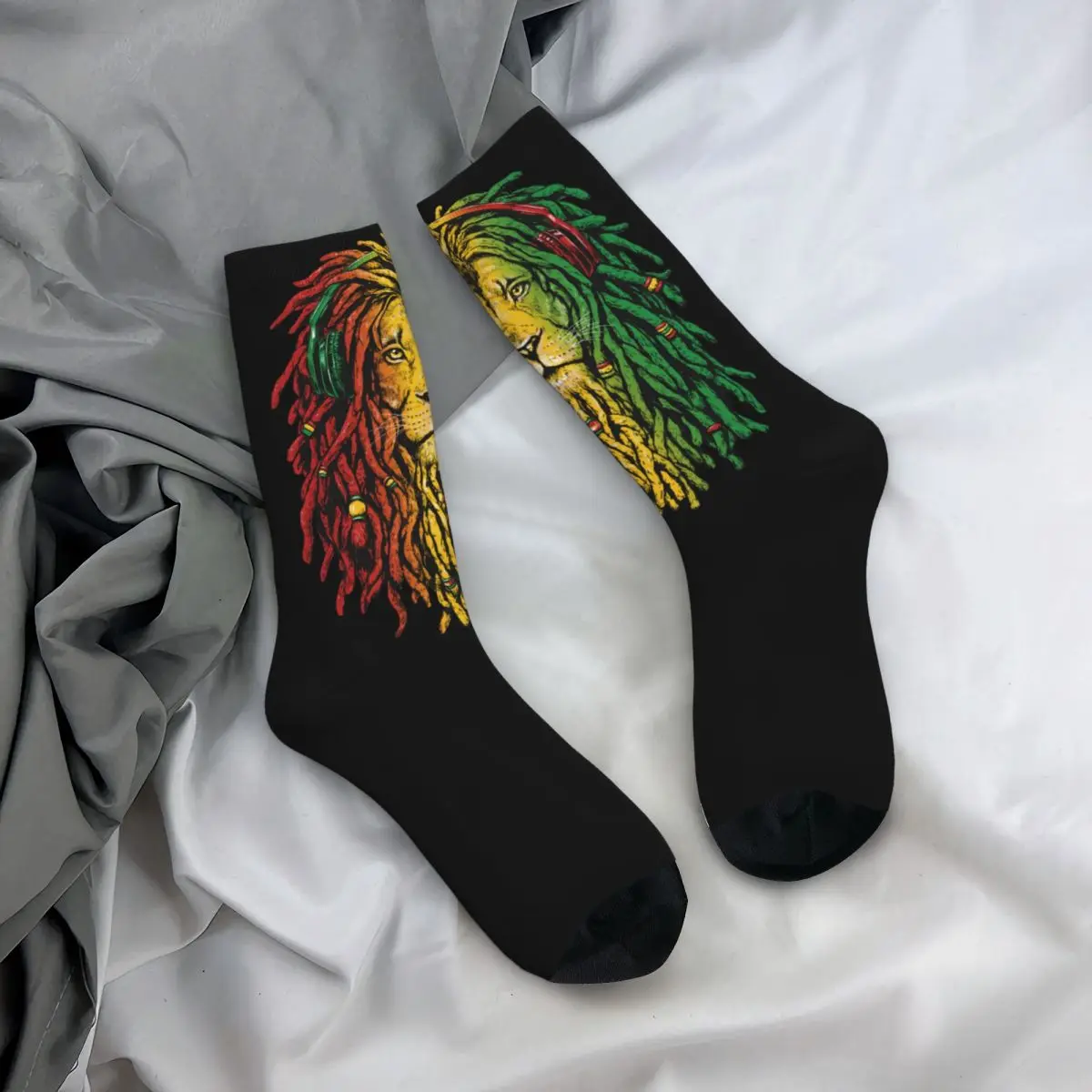 Socks Bob Marley Jamaica Lion Reggae Music Product for Unisex Compression Socks All Seasons Best Friend Gifts