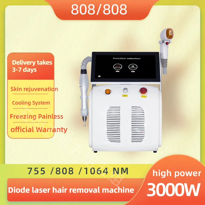 Professional 4000W Diode Laser Freezing Point Painless Hair Removal Picosecond Laser Tattoo Removal 2-In-1 Machine