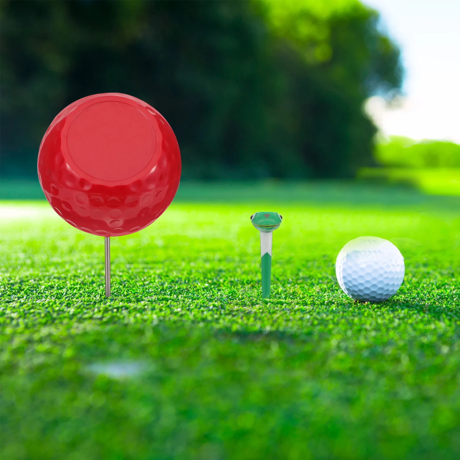 Golf Course Marker Supplies Supplies Red Colored Ball Marker Golfing Tee Accessory Durable Practical