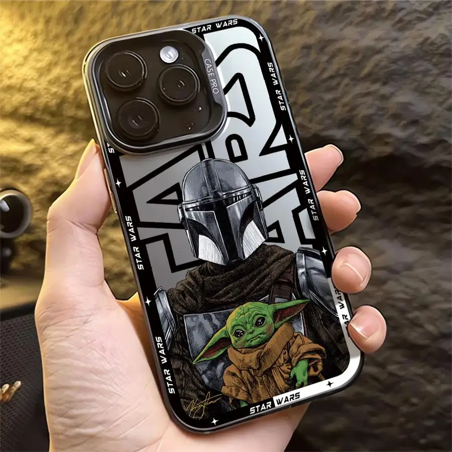 Capa de Luxo Estrelas W-Wars para iPhone 17 Pro Max 13 Pro 16 11 XR 15 Plus XS 14 12 Air Back Phone Cover