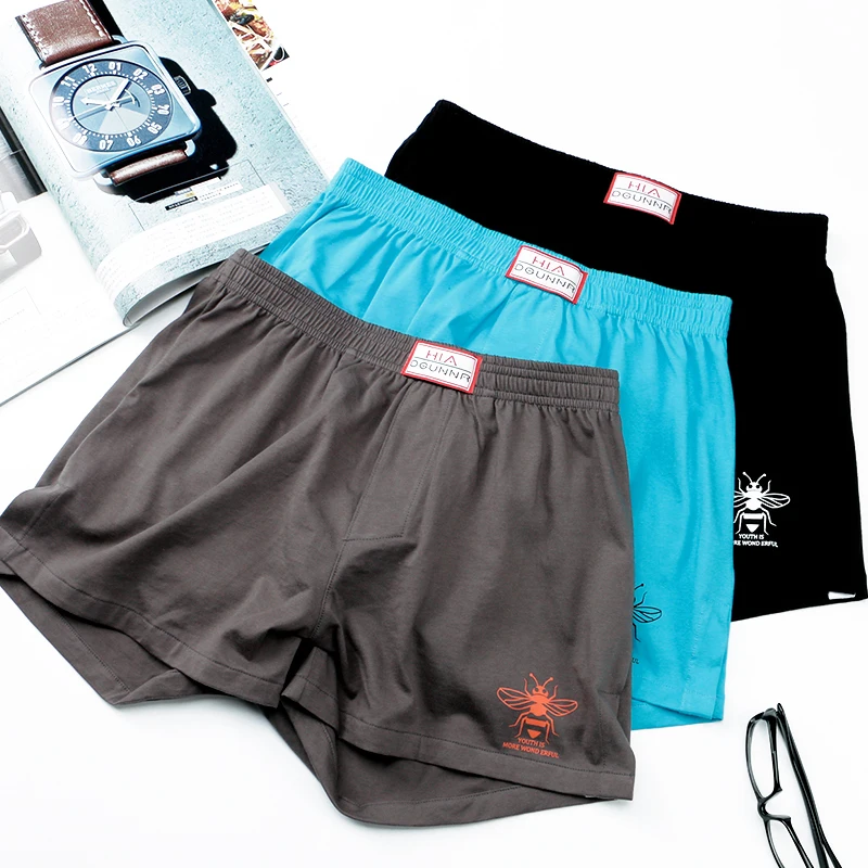4-pack men's underwear men's boxers youth sports shorts breathable pure cotton loose boxer briefs personality men's  briefs
