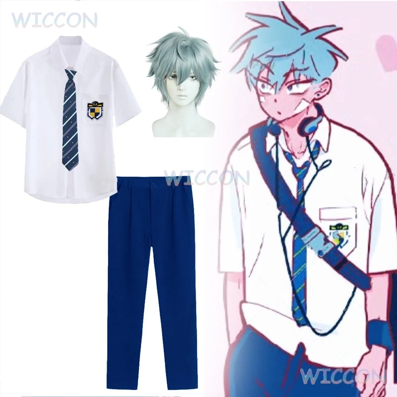 

Till Cosplay Costume wig ALIEN STAGE Korean School Uniforms Anime Blouse Tie Boy Pants Clothes Performance Halloween Outfits