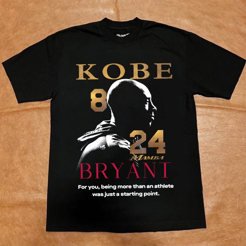 Kobe Memorial Digital Inkjet Printing Process Breathable Washable Non-fading Sports Loose American Basketball Short Sleeve