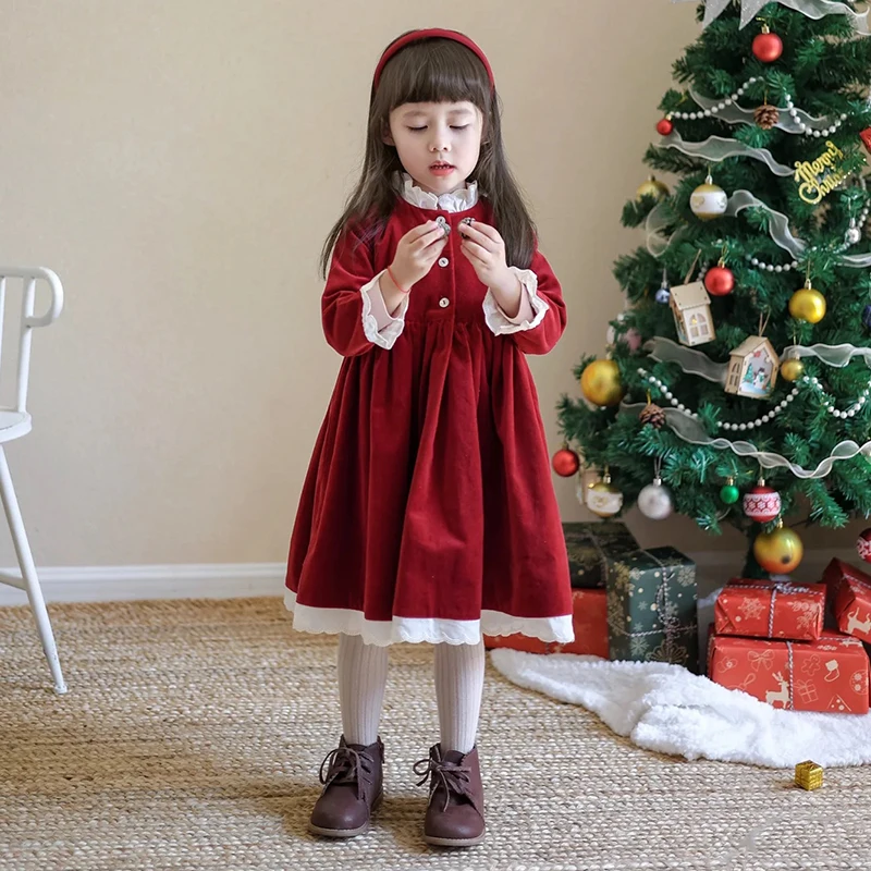 elegant baby christmas dress Elegant Baby Girl Festive Green Christmas Outfit – Holiday Dress 4 Y main image 1