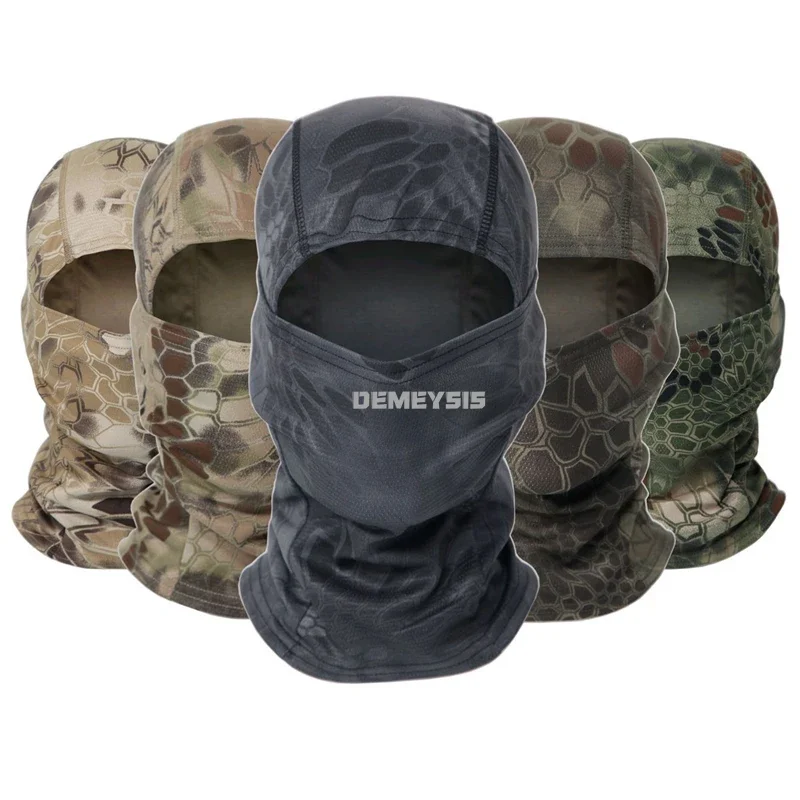 Tactical Camouflage Full Face Mask Breathable Hunting Cycling Sports Balaclava Face Mask Paintball Headgear Scarf Mask