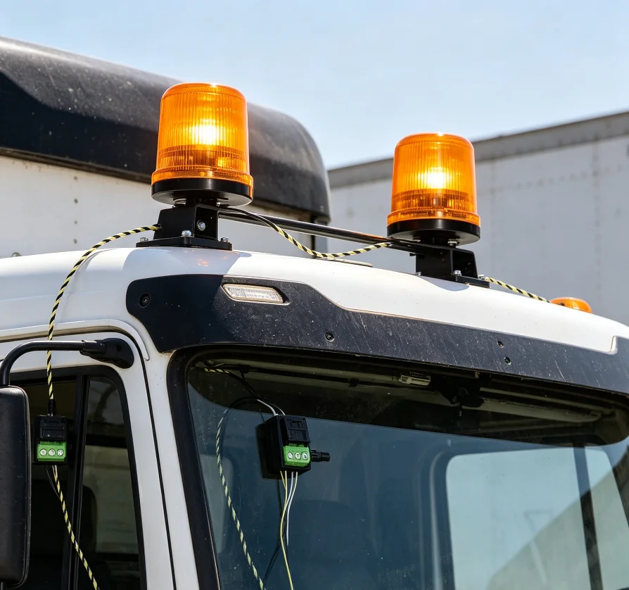 RC 1/14 LED Rotating Light Model Warning Light for Tamiya Hydraulic Excavator Loader Dump Truck for MAN VOLVO Tipper DIY Parts