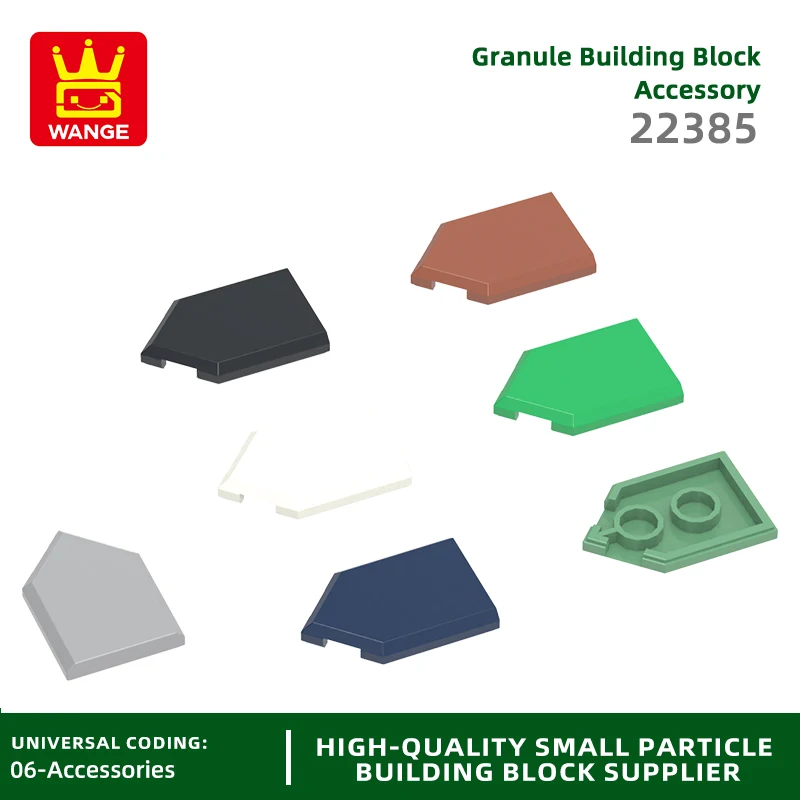 Wange169Pcs/lot 22385 Tile Special 2x3 Tile Pentagonal Block Moc Color Accessories Compatible with Brick DIY Children\'s Toy