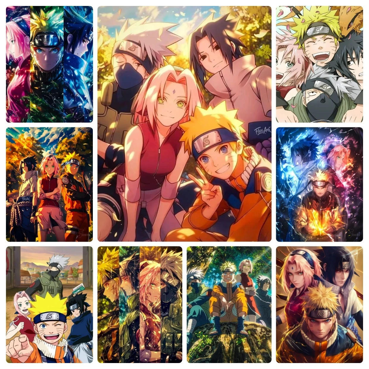 Anime Naruto Sasuke Uchiha Sakura Jigsaw Puzzles 500/1000/1200/2000PCS Handmade Art Exquisite Home Decor Gift No Frame
