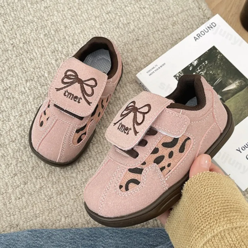 Leopard Print Children Sports Shoes Autumn Toddler Comfortable Outdoor Baby Shoe Boys Girls Fashion Casual Shoe Kids Sneakers