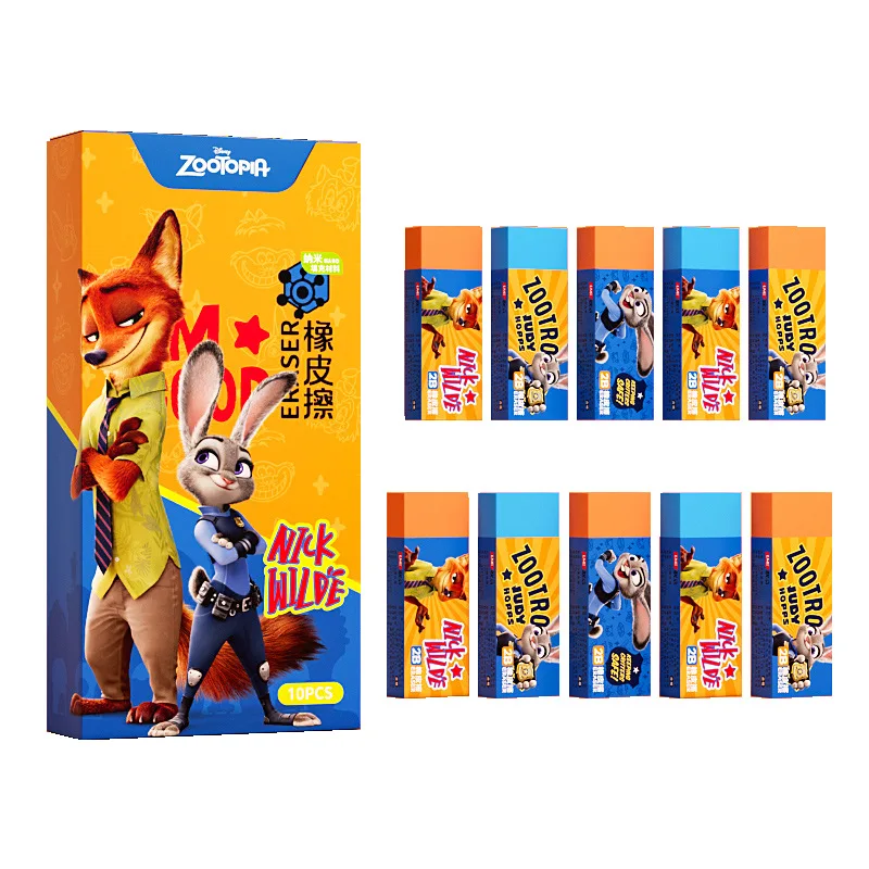 5/10 قطعة جديد ل Zootopia2 ممحاة نانو للأطفال الكرتون اللون مناديل نظيفة حقا لعبة الشكل عمل الرسوم المتحركة الهدايا المشتقة #6