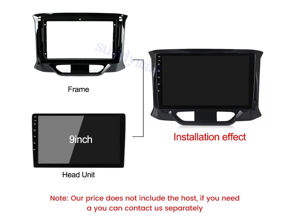 9inch car panel Trim Dashboard Panel Kit For LADA XRAY 2015-2019 big screen 2 Din android Car Radio Fascia frame