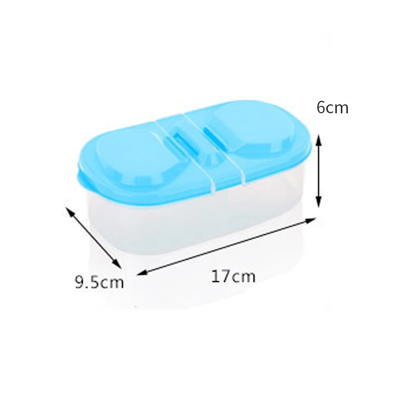 Double Plastic Food Container Portable Lunch Box Capacity Camping Picnic Food Fruit Container Storage Box For Kids Dinnerware