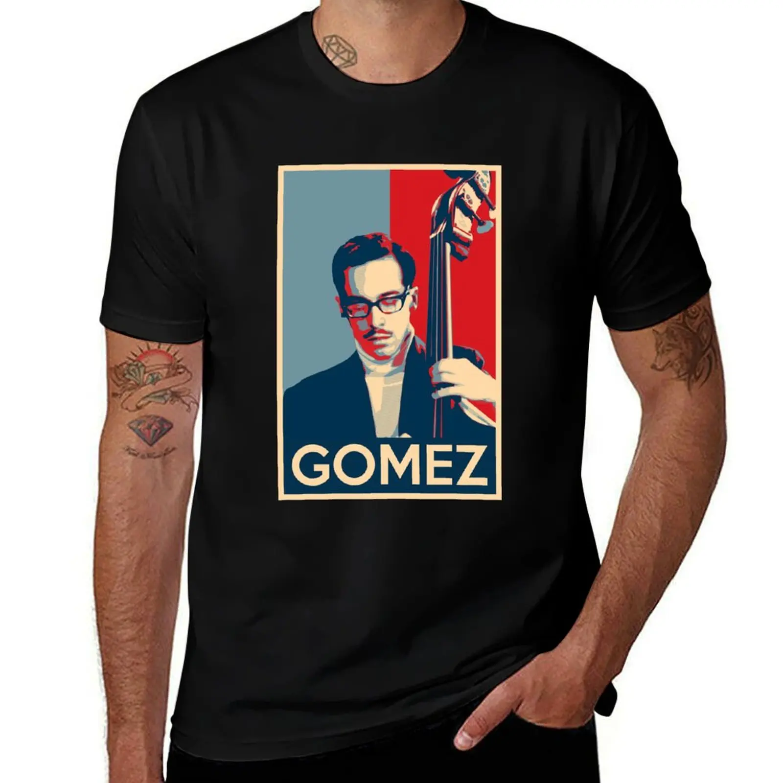 Eddie Gomez Hope Poster - T-shirt décontracté à manches courtes pour festival, avec les meilleurs musiciens de l'histoire du jazz