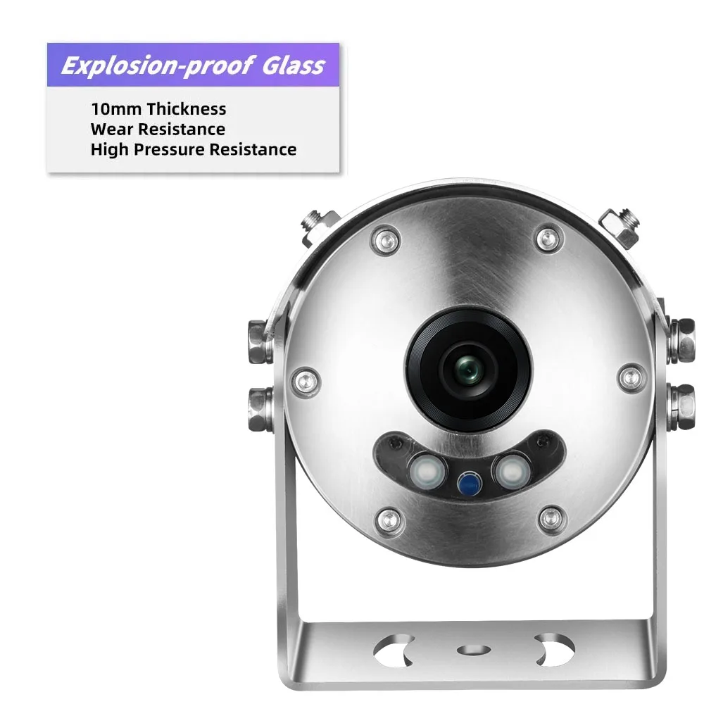 HJK 5MP 4K Explosion-proof POE Security Camera 3.6 Wide Angle 304 Stainless Steel Video Surveillance Security Camera