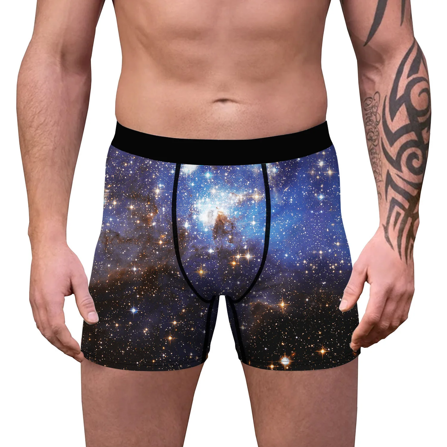 New 3D Digital Wolf Printed Sexy Men\'s Underwear with Comfortable, Breathable, and Elastic Stretch Corners for Foreign Trade