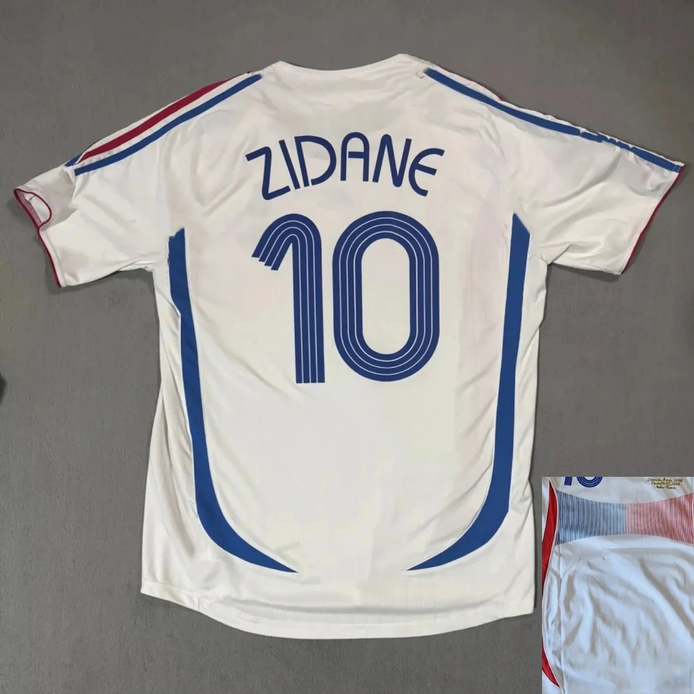 Trendy Vintage Classic #10 ZIDANE Soccer Sports Casual Home and Away Kit Football Jersey for Adult  Breathable Quick-Drying