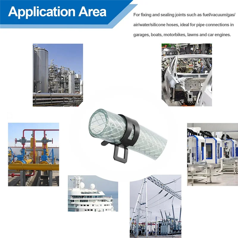 PORK-プレミアム 91 ピース スプリング バンド ホース クランプ コレクション プライヤー付き 効率的な空気および真空ホース管理用