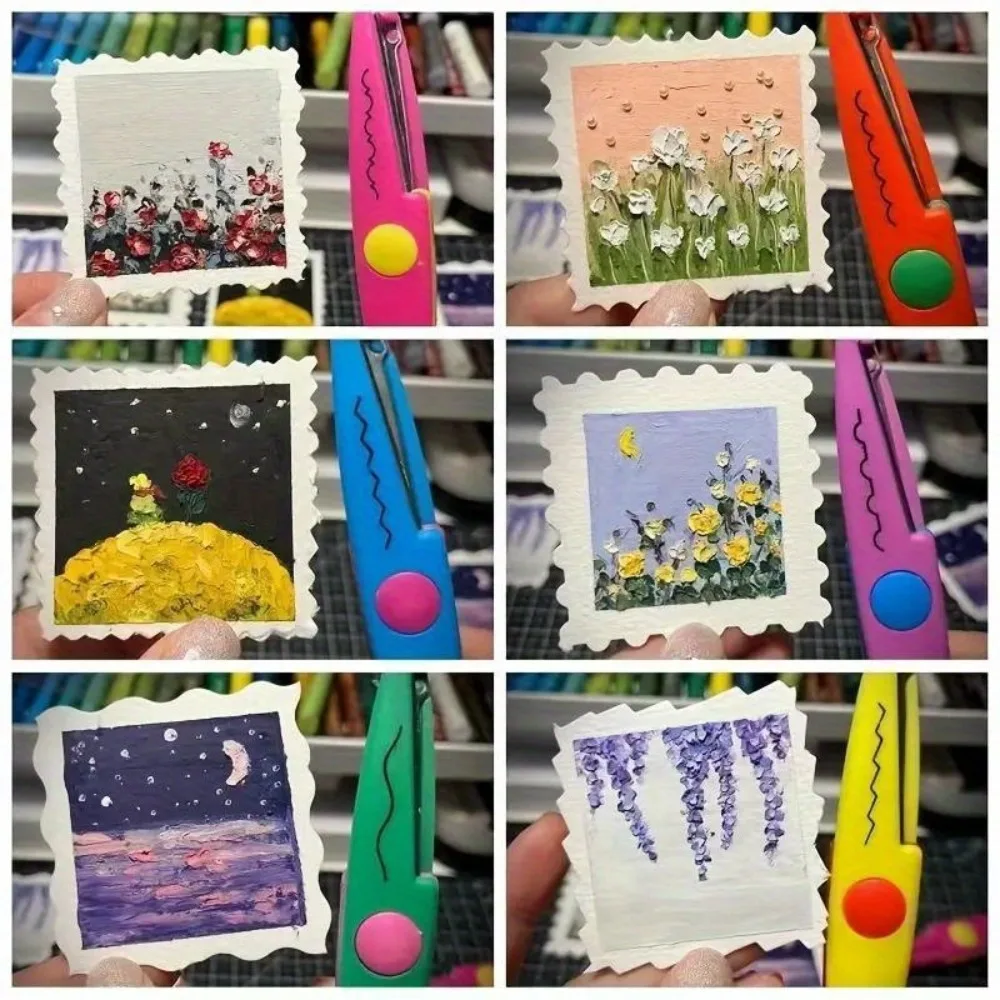 6Pcs/Set Decorative Wavy Scissors - PP Plastic Craft Scissors for Paper Cutting, DIY Projects, Art Supplies & Creative Gifts