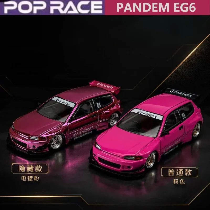 POP RACE1:64 PANDEM EG6 Alloy Die Casting Car Model Collection Model Boy Gift Christmas Gift Gifts for Men