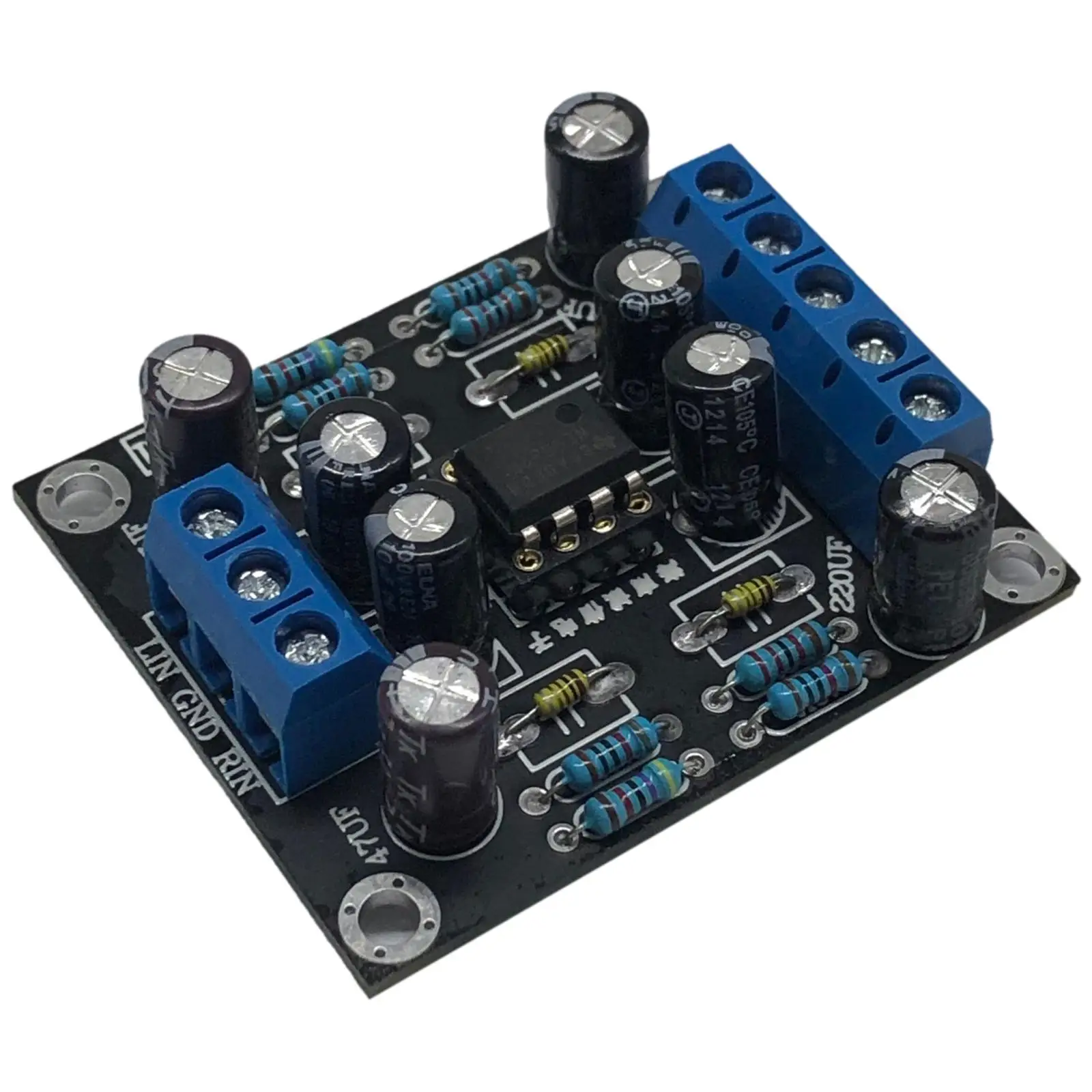 Preamp Preamplifier Board Single Power Supply Out for DIY Sound System