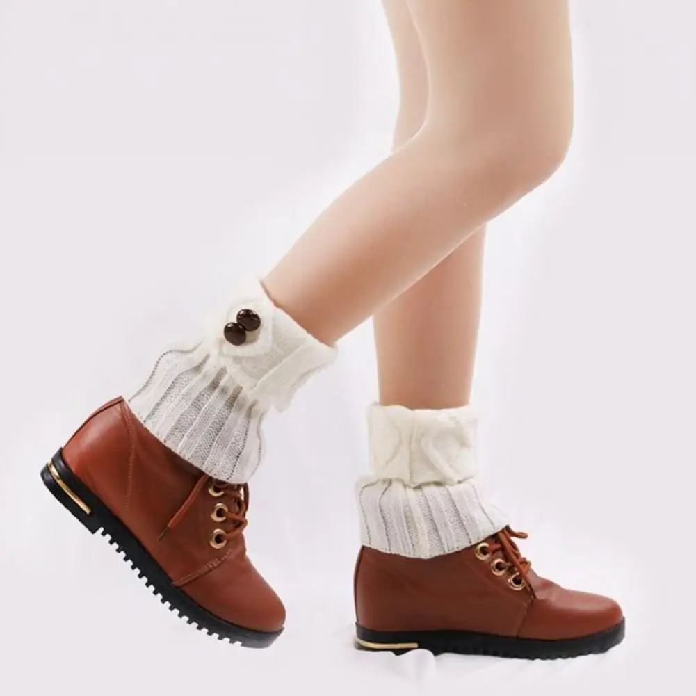 

Women Leg Warmers Knitted Gaiters with Buttons Warm Boot Cuff Sock Girl Short Boot Cuffs for Autumn Winter Boot Cuff Sock 2025