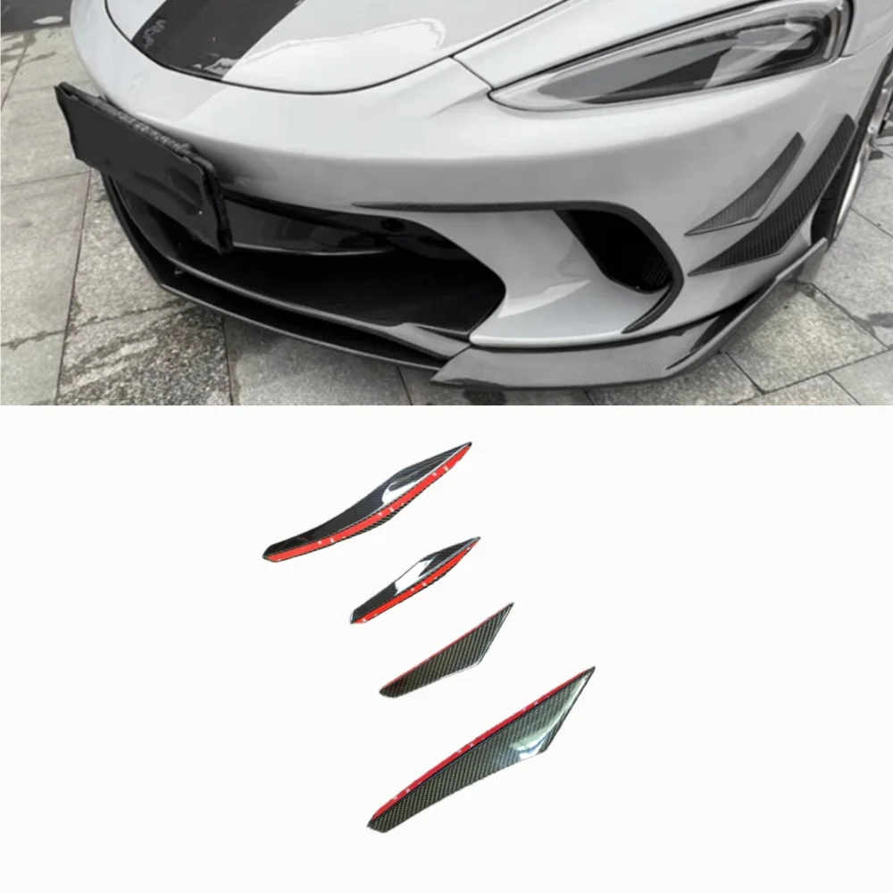 

Обновленный высококачественный комплект из четырех элементов в стиле PRO: передний бампер и ветровые накладки из сухого карбона, подходит для McLaren GT