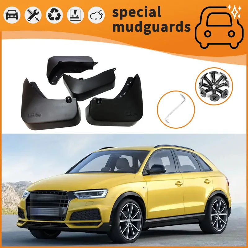 

For Audi Q3 16-23 models Mudguards Fender Mudflaps Front Rear Flares Splash Guards Cover Car Accessorie