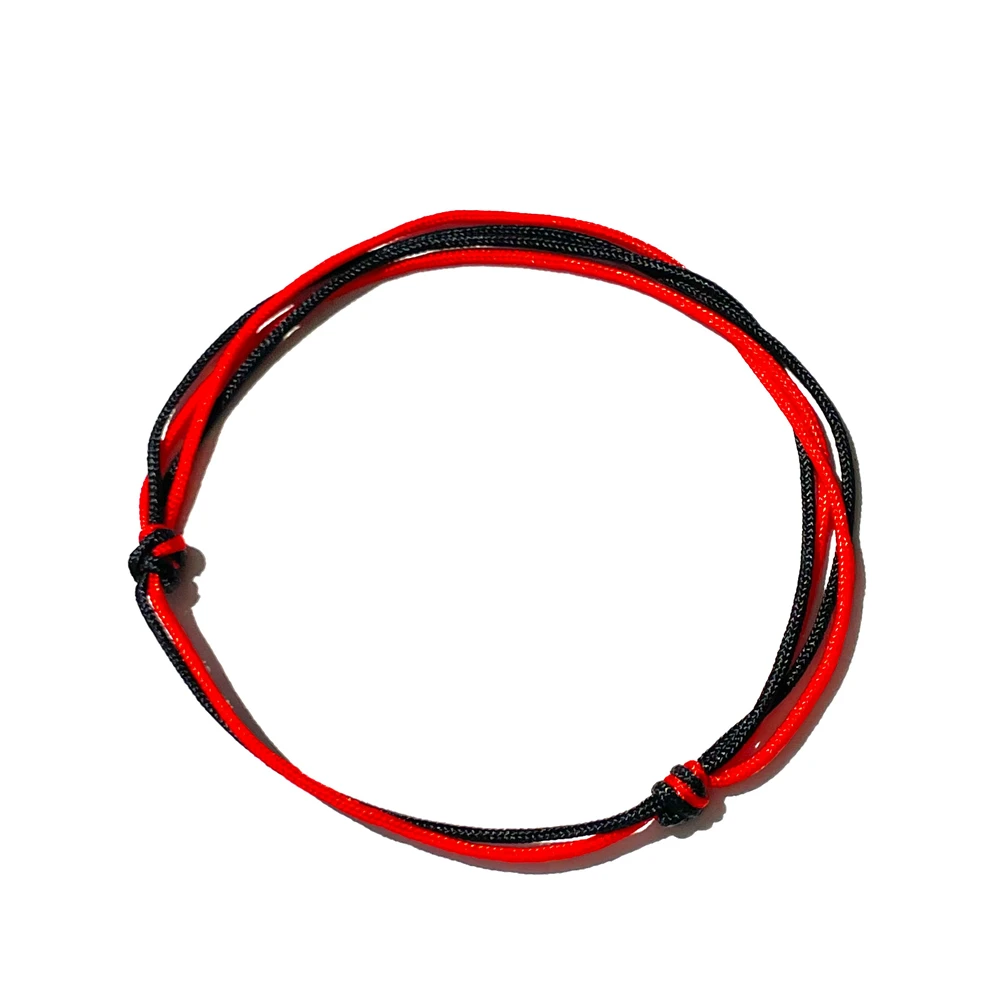 Red Braided Rope Bracelet for Men Handmade Simple Red And Black Strings Bracelet, Handmade String Bracelets Gifts