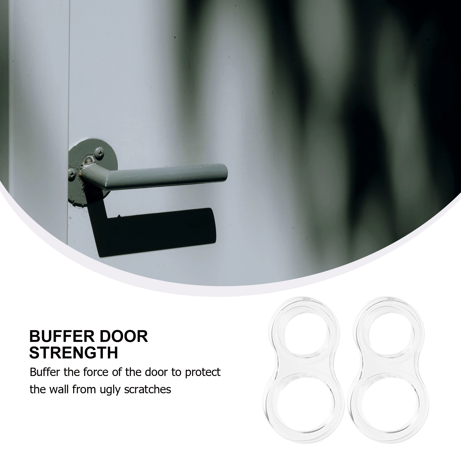 

10 pcs Protectors Wall Protector Knob Bumper Door Knob Wall Protector Bumper Pvc Door Stop For Home Office Hotel Use