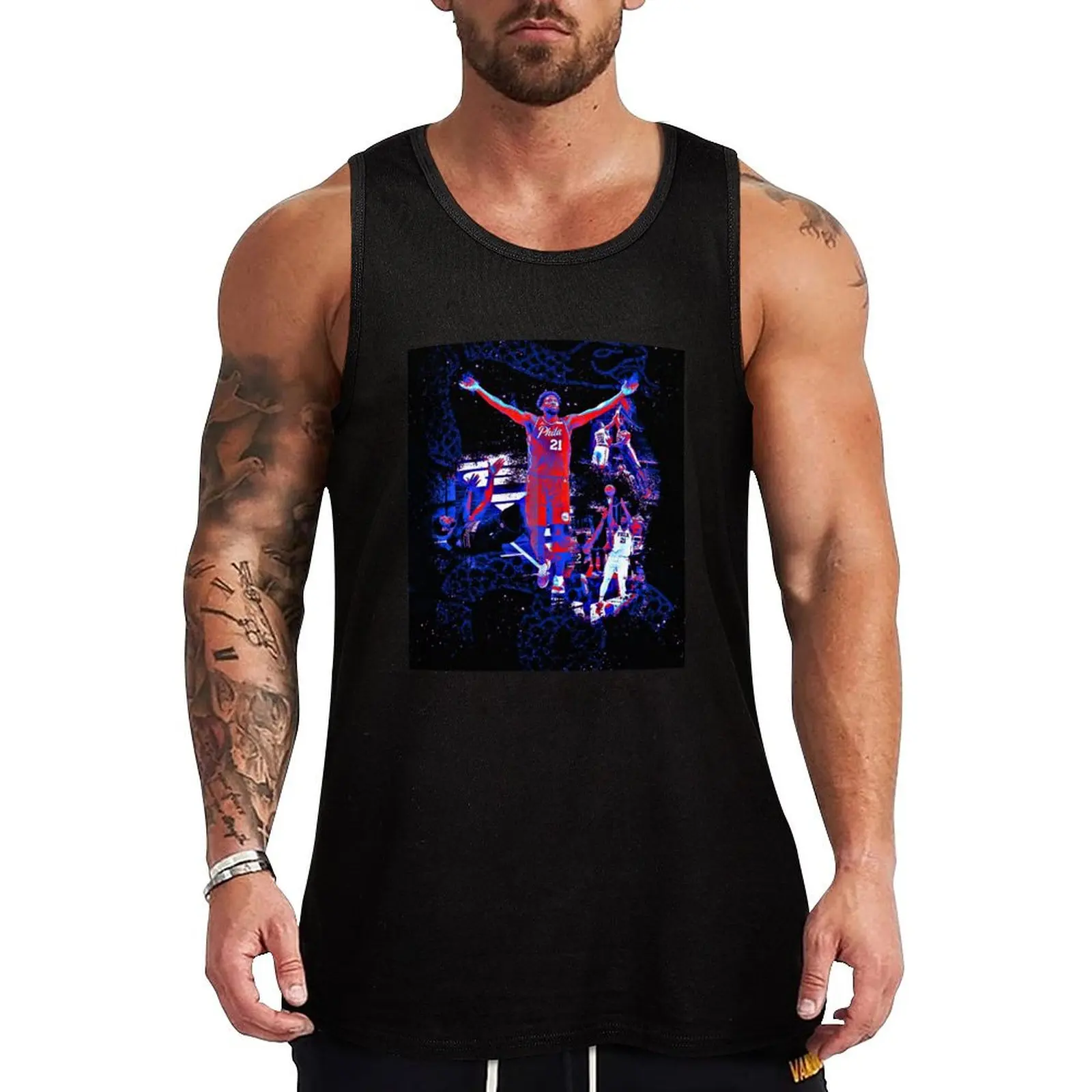 

Joel Embiid Tank Top Men's summer t-shirt clothes for men summer sleeveless jackets Men's vest