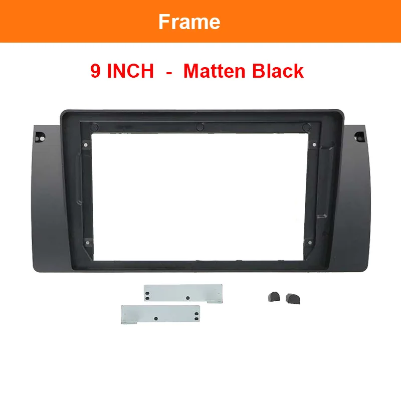 9 Inch Radio Fascia Frame Fit For BMW 5 E39 X5 E53 1995-2003 Stereo DVD Player Plastic Dashboard Canbus Harness