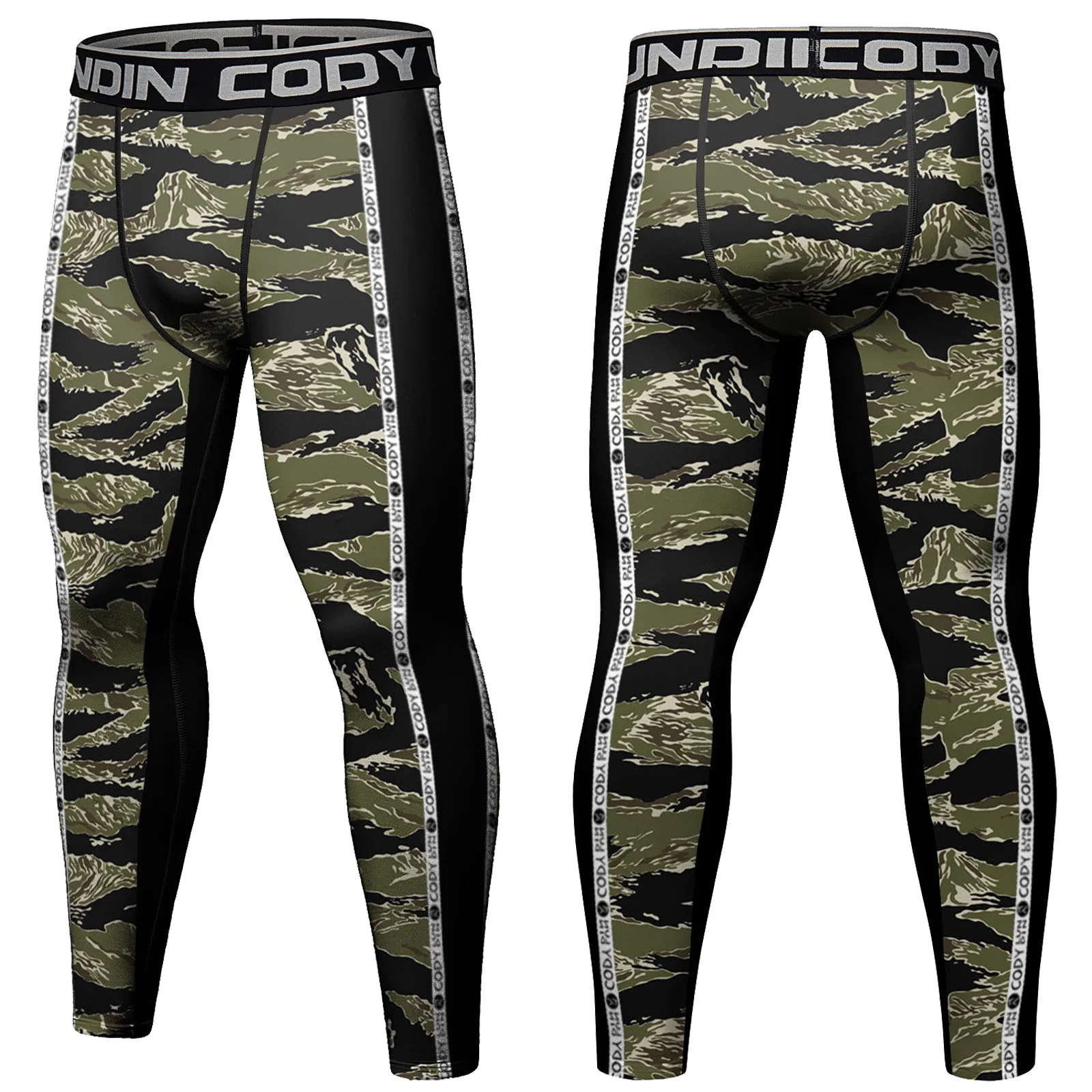 Cody Lundin Custom BJJ Jiu Jitsu Grappling Base Layer Compression Gym Pants Printed Athletic Jogging Compression No Gi Spats